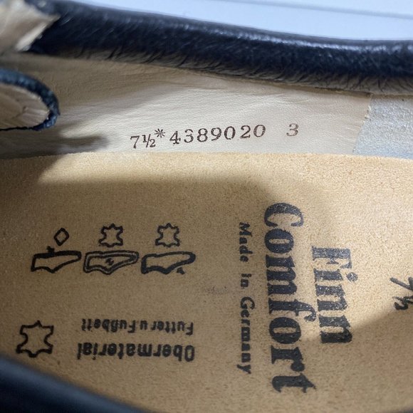 Finn Comfort Men's Black Leather Lace Up Loafer Shoes Exposed Stitching US 7.5 - Picture 14 of 14